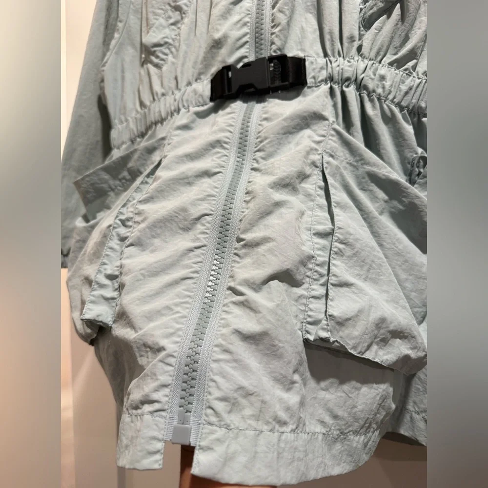 Zara Light Blue‎ Rain/ windbreaker Jacket with Hood Size 9-10
